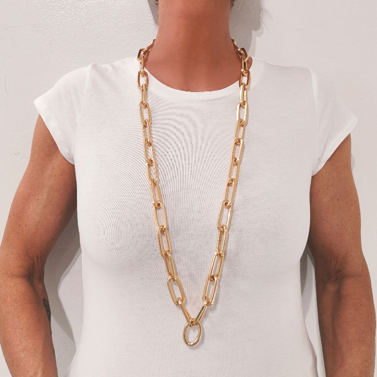 Aleva Bijoux – Gold Vulcano Long Necklace – Volpi Donna Online Store